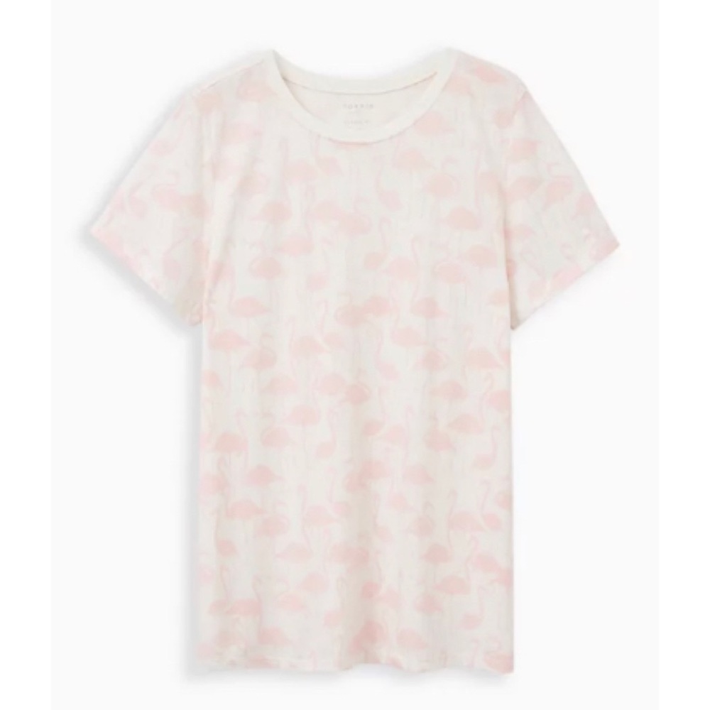 🆕🦩White Pink Flamingo Triblend Jersey Vintage Tee T-Shirt 2X 18 20 NWT Torrid